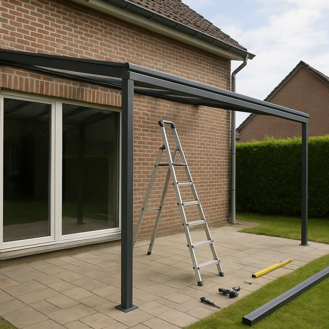 Terrasoverkapping aan huis montage